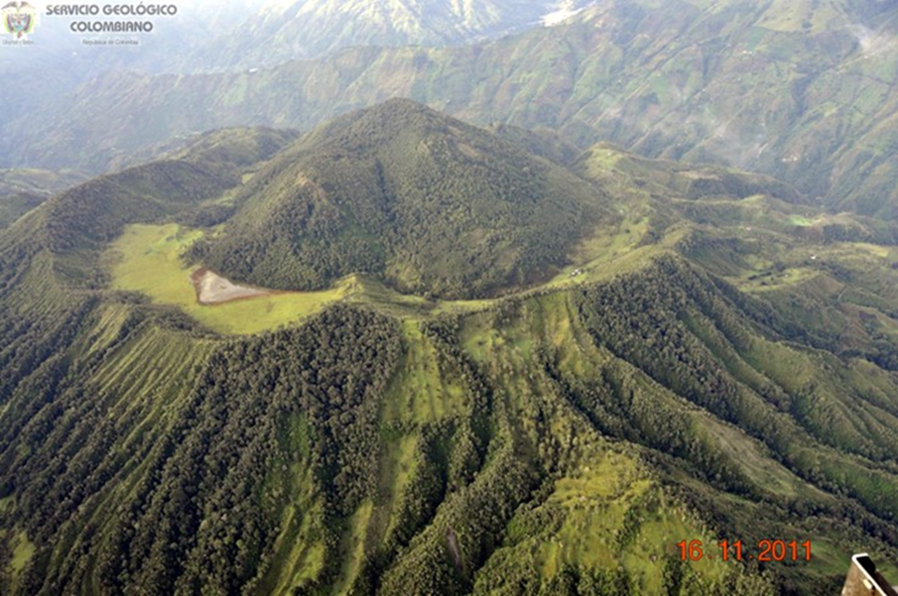 Volcán Cerro Machín. (Fuente: SGC https://www2.sgc.gov.co/sgc)